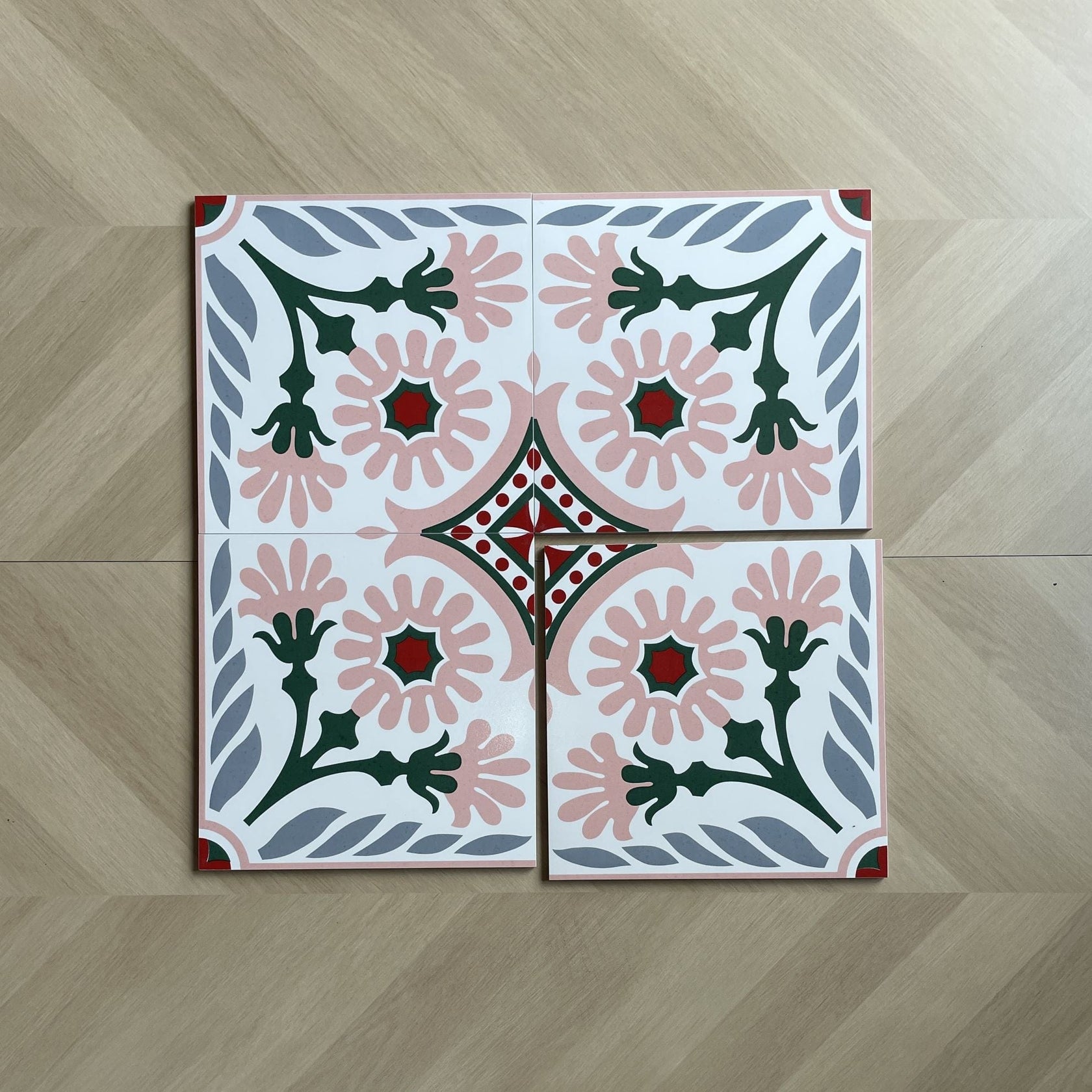 Patterned Tile | Pink Lover Series Paradise Rose 300 x 300mm | Pink ...