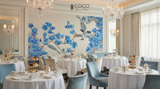 Azure Magnolia Songbirds Glass Mosaic Art