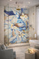 Azure Petal Dance Mosaic Tile Art