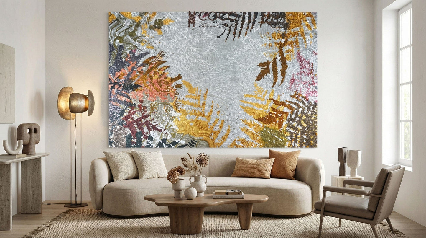 Ethereal Garden Abstract Glass Mosaic Art