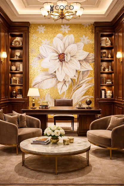 Floral Radiance Wall Mosaic Tile