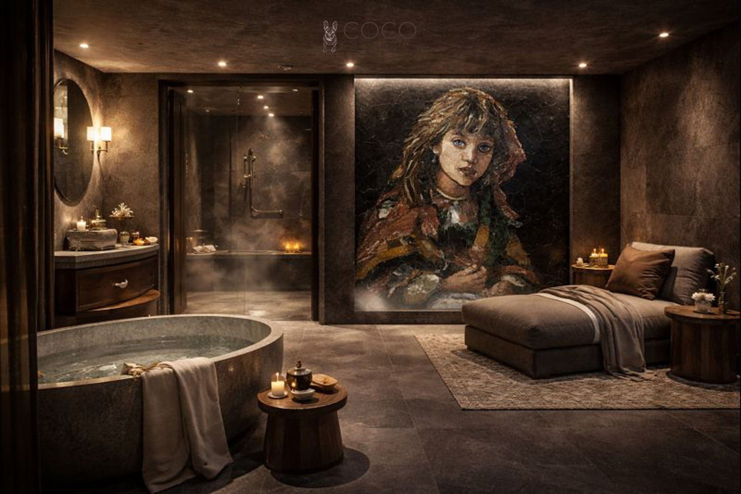 Fragmented Beauty Stone Mosaic Tile