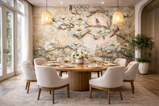 Golden Dawn Magnolia Wall Mosaic