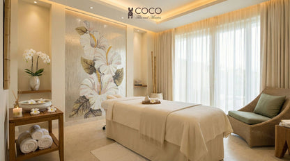 Golden Veil Blossoms Mosaic Art