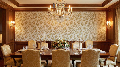 Golden Vine Damask Glass Mosaic Art