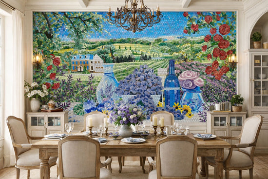 Grapes & Roses Mosaic Art