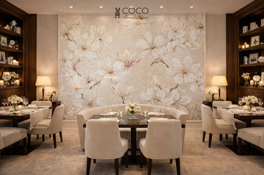 Ivory Blossom - Magnolia Glass Mosaic Art