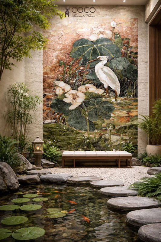 Lily Lagoon Stone Mosaic Art