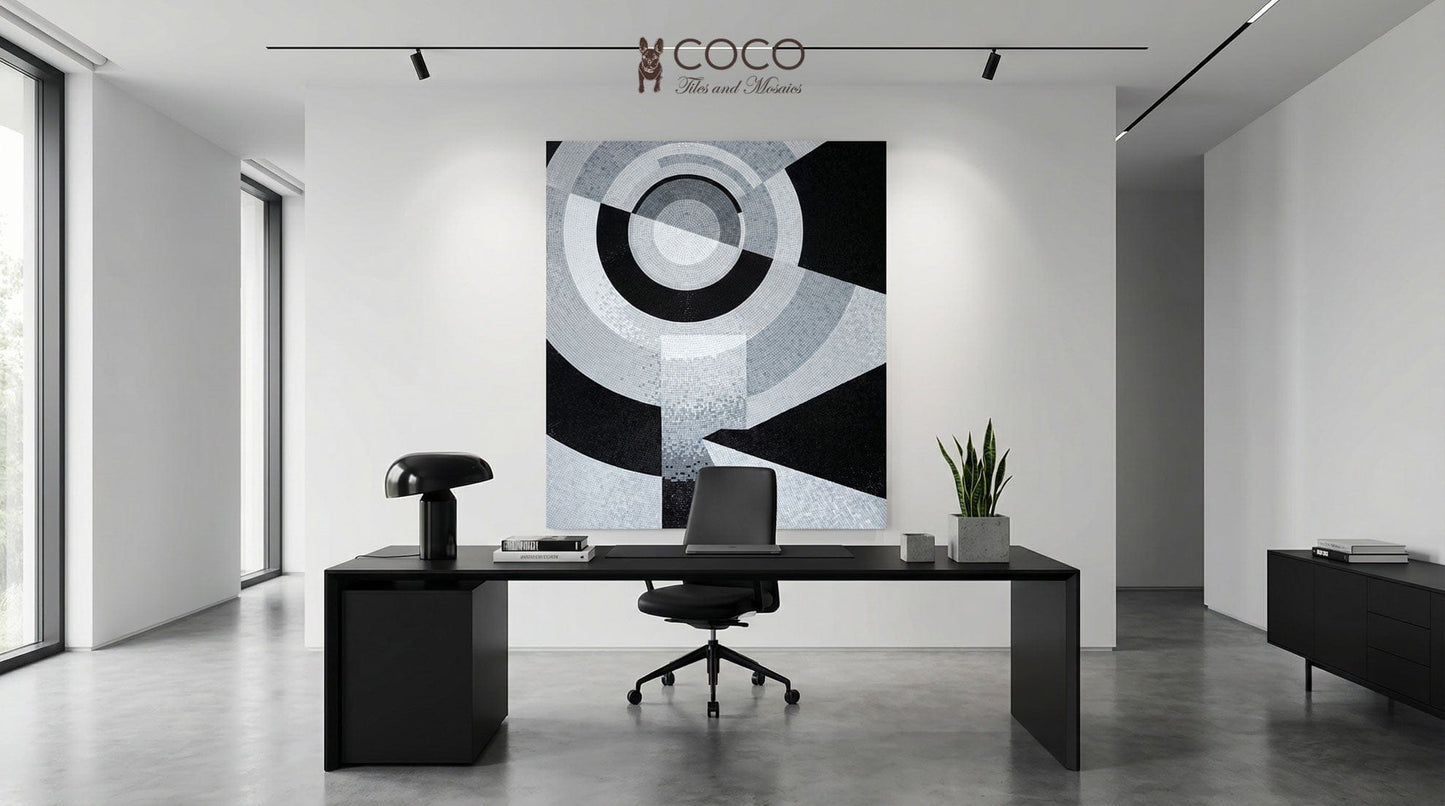 Lunar Eclipse Abstract Glass Mosaic Art