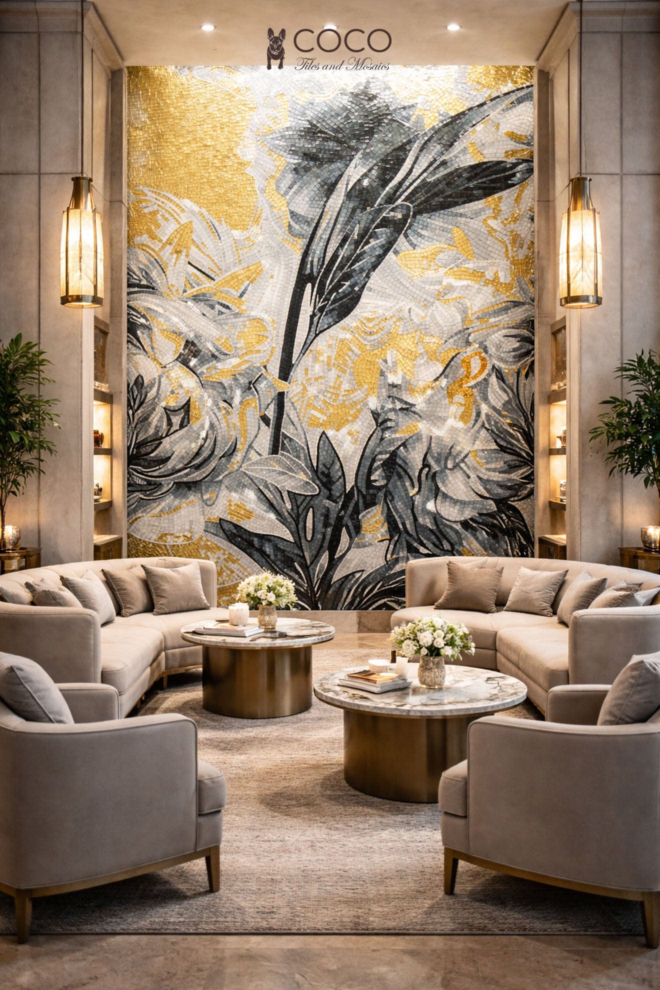 Lustre and Leaf Mosaic Art