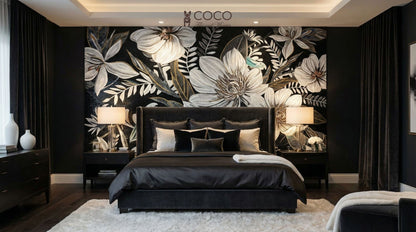 Midnight Magnolia Glass Mosaic Art