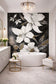 Moonlit Magnolia Mirage Artistic Mosaic