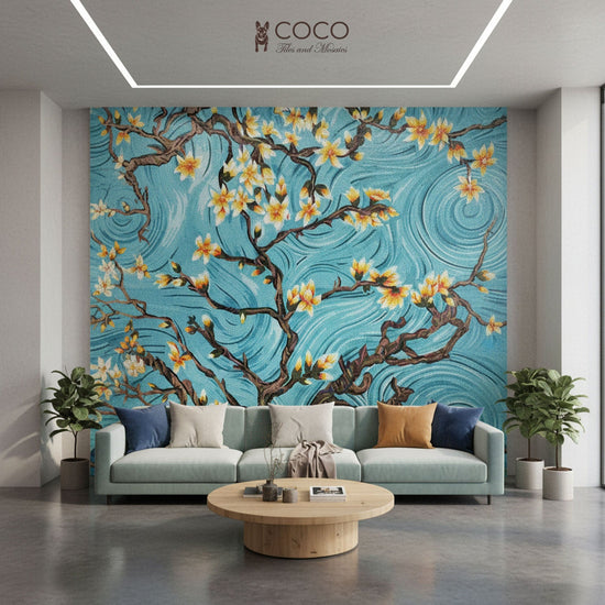 Petals in the Sky Wall Mosaic Art