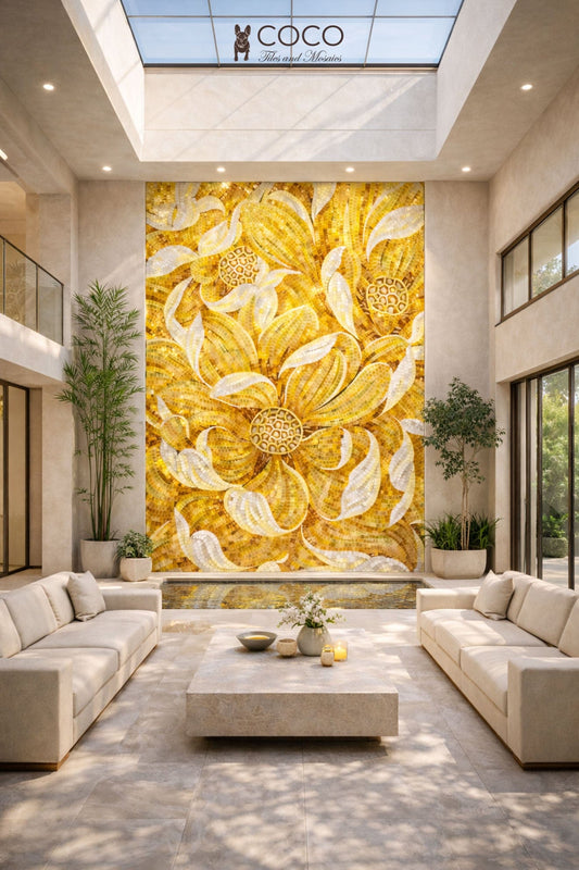 Radiance in Bloom Flower Mosaic Art
