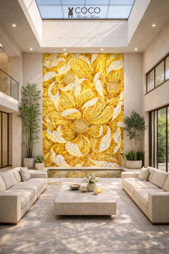 Radiance in Bloom Flower Mosaic Art
