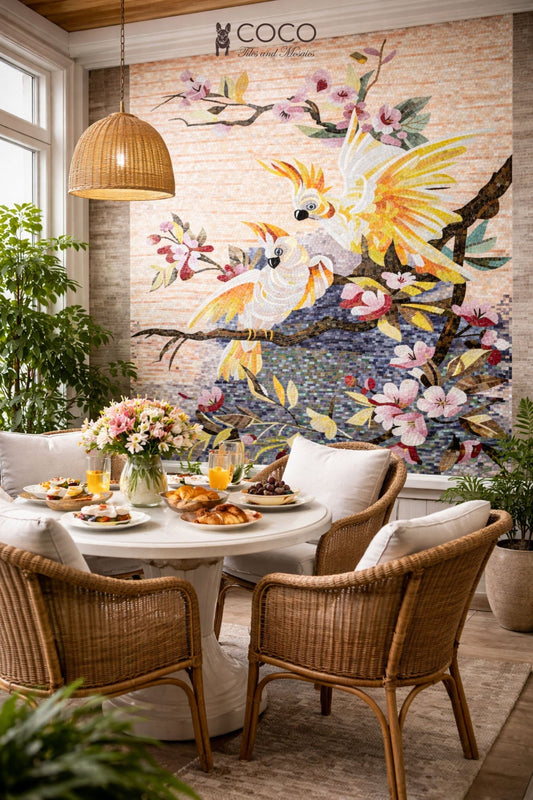 Sunlit Wings Wall Mosaic