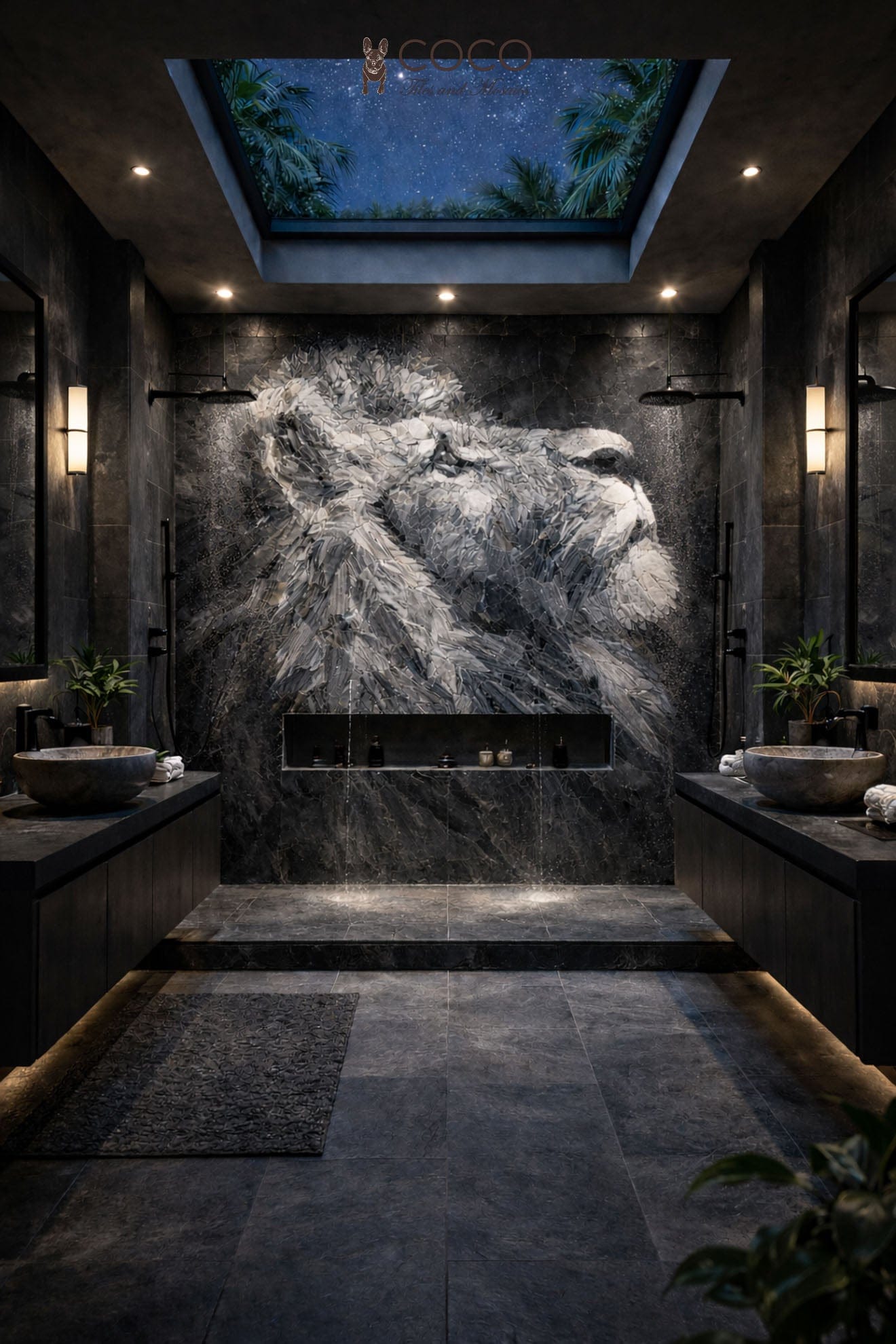 The Eternal King Stone Mosaic Art