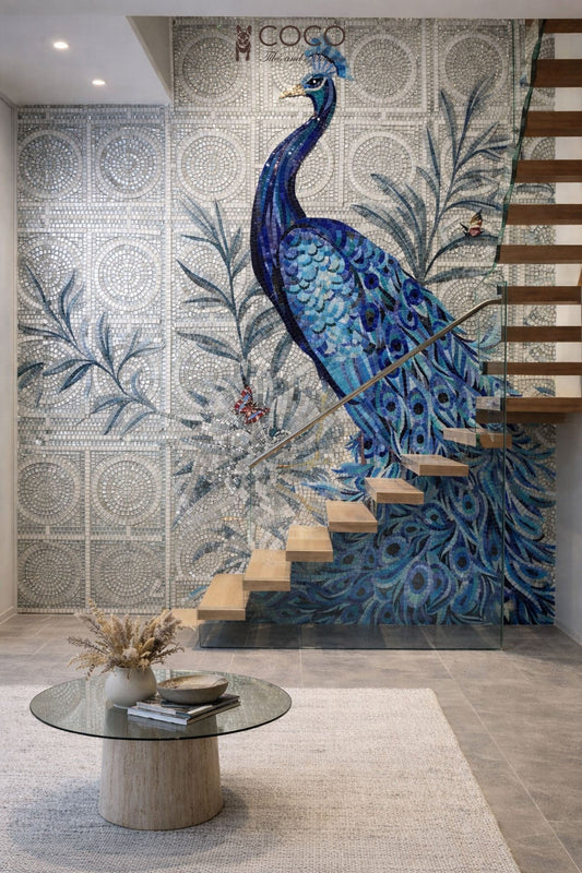 The Jewel of Nature Peacock Mosaic Art