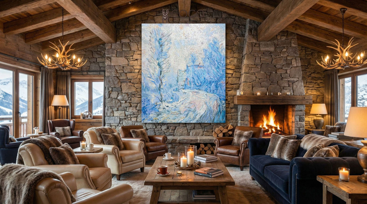 Winter Whisper Landscape Glass Mosaic Art