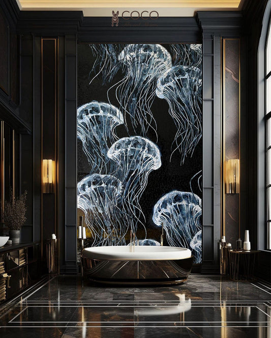 Ethereal Drift - Icy Blue
Jellyfish Swarm Glass
Mosaic Mural