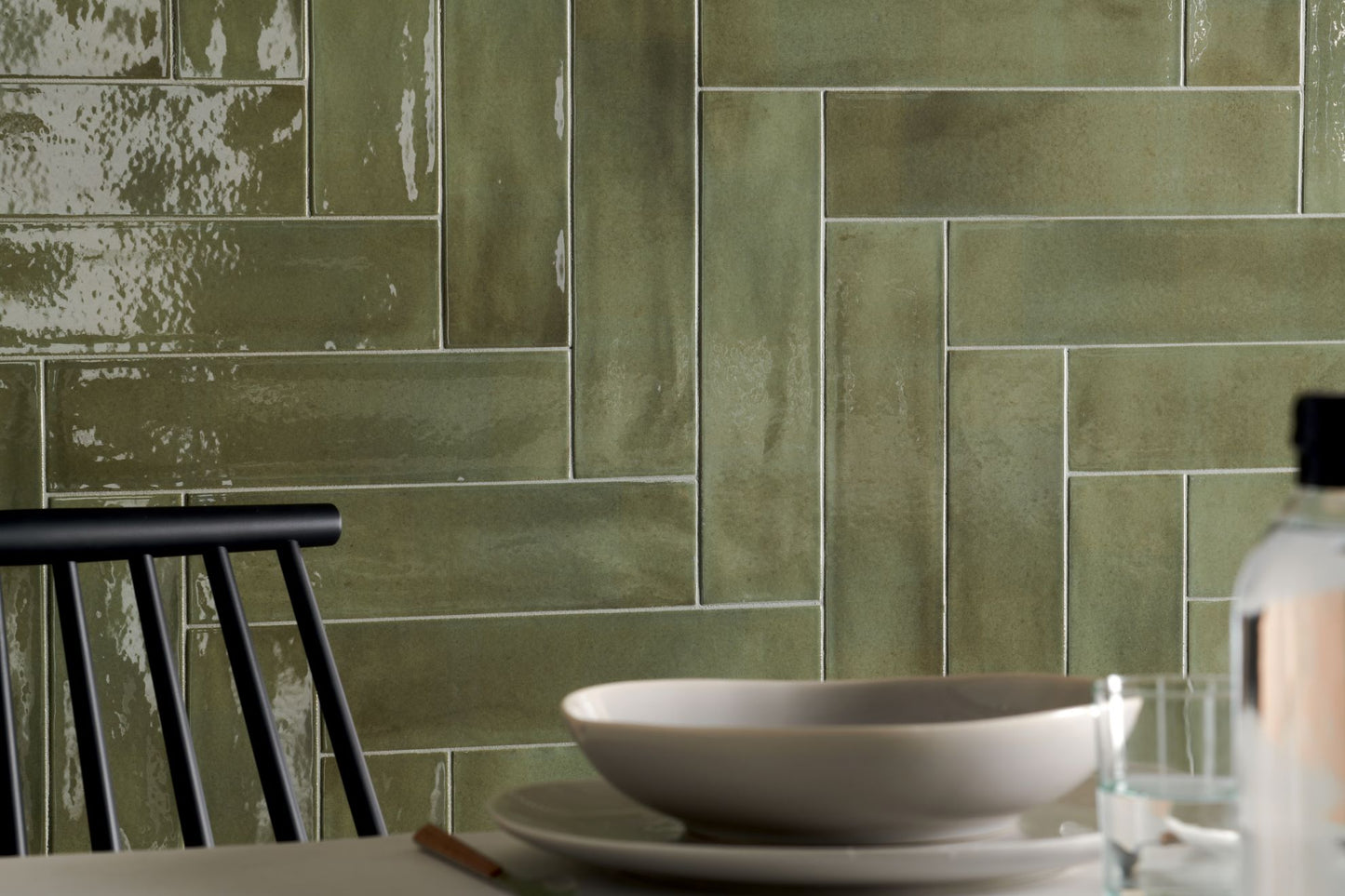 Lustroform Series - Forest Emerald Gloss 75x300mm Porcelain Tile