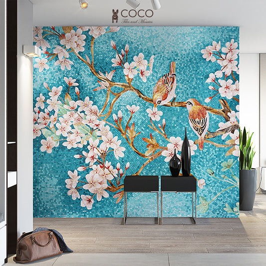 Artistic Mosaic - Birds - Cherry Tree