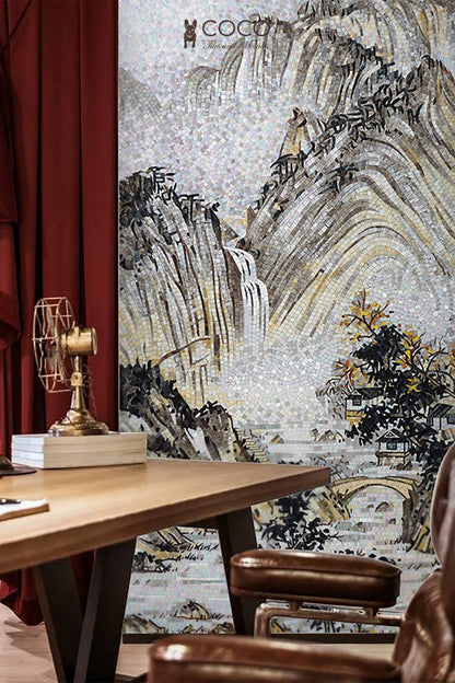 Artistic Mosaic - Mountain - Side Village