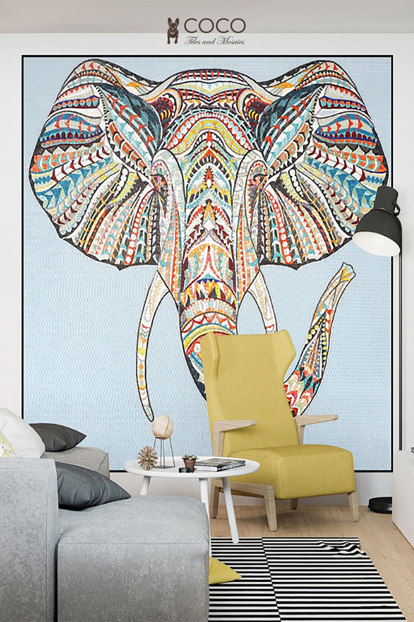 Artistic Mosaic - Elephant Queen