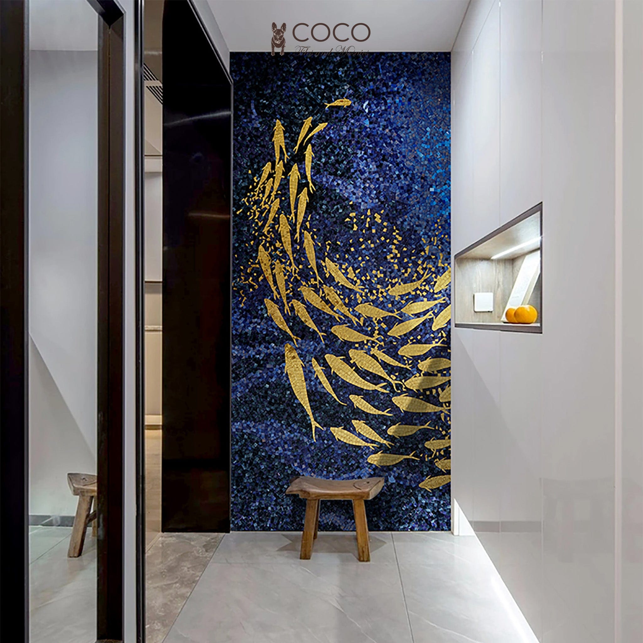 Mosaic Art | Goldfish - A Symbol of Good Luck | Goldfish Mosaic Art ...