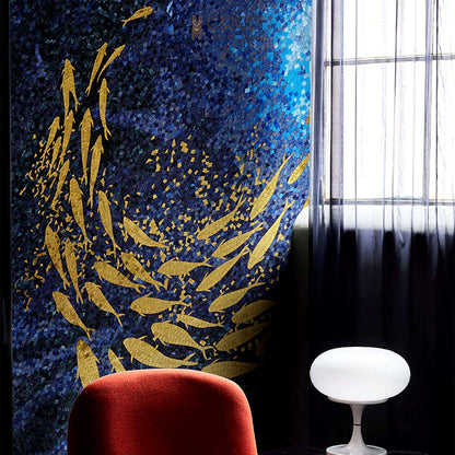 Artistic Mosaic - Goldfish - A Symbol of Good Luck