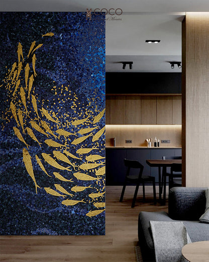 Artistic Mosaic - Goldfish - A Symbol of Good Luck