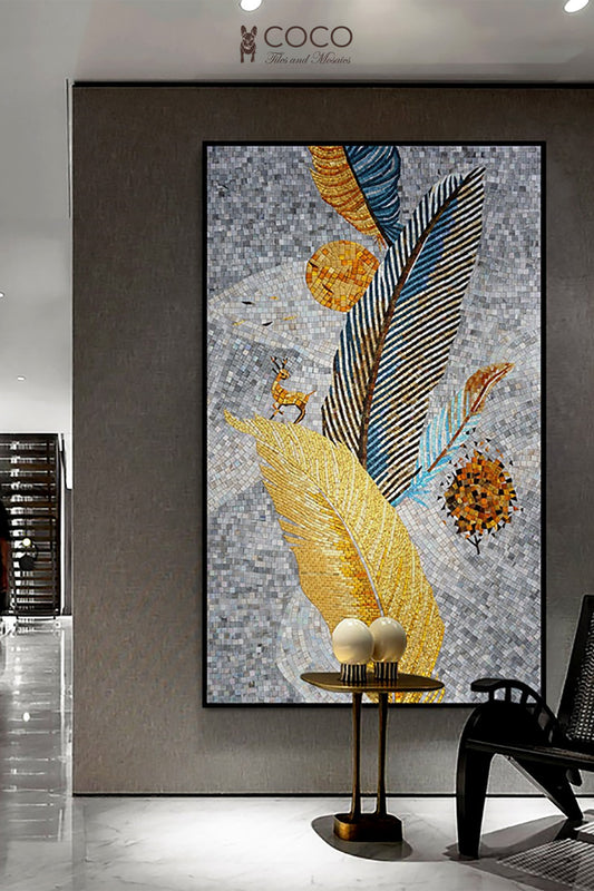 Artistic Mosaic - Giant Feathers - Guardian Angel