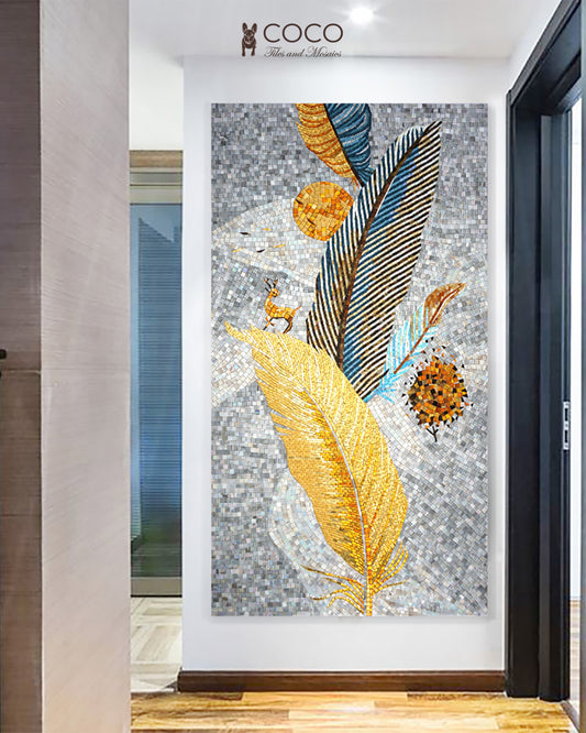 Artistic Mosaic - Giant Feathers - Guardian Angel