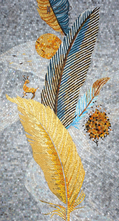 Artistic Mosaic - Giant Feathers - Guardian Angel