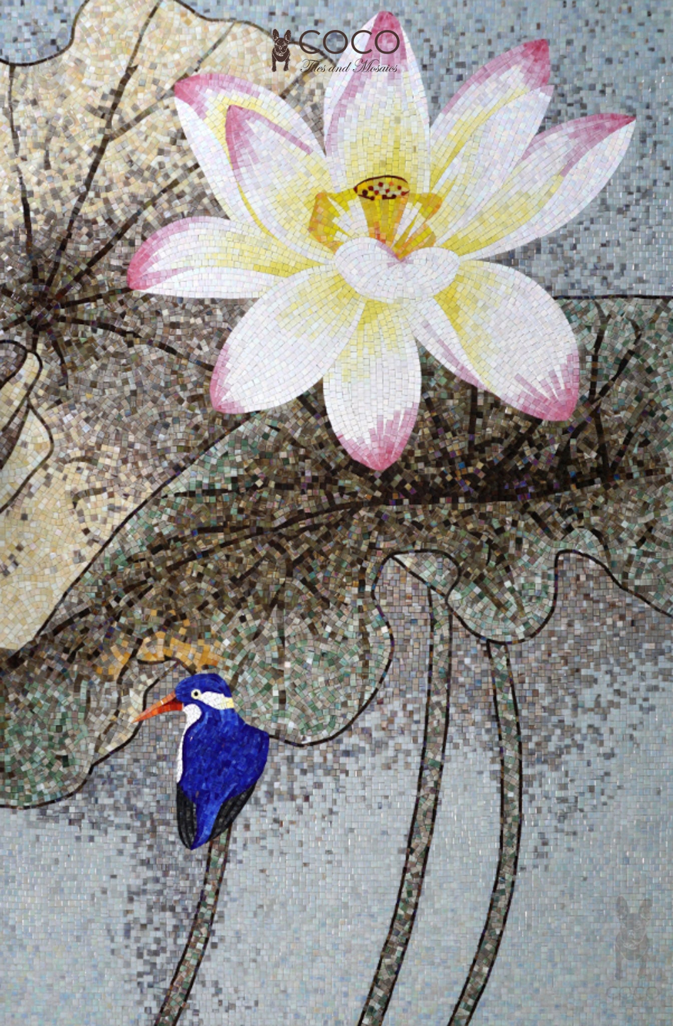 Artistic Mosaic - Giant Lotus- Peace