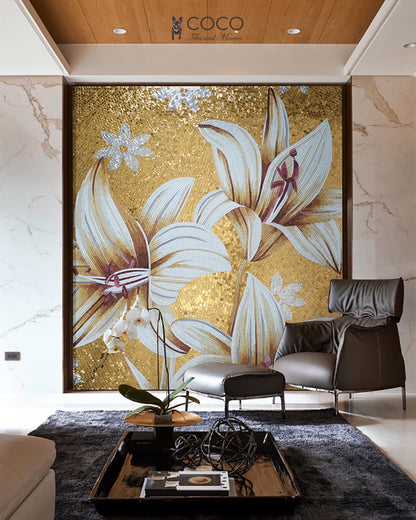 Artistic Mosaic - Giant Flower - Black Spider Lilies