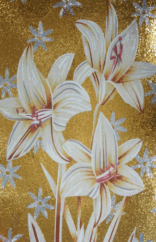 Artistic Mosaic - Giant Flower - Black Spider Lilies