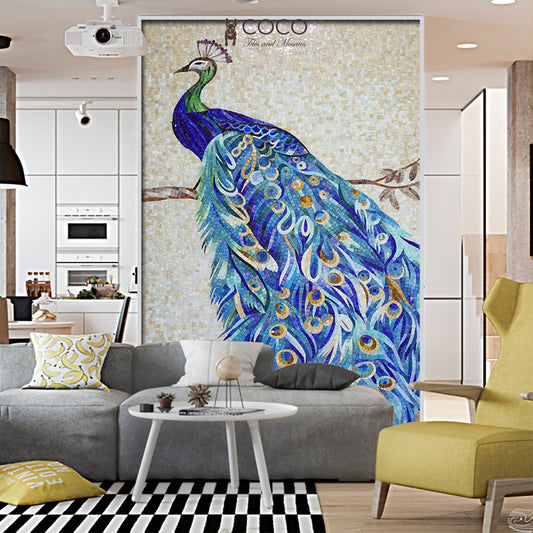 Artistic Mosaic - Peacock - Graceful Presence