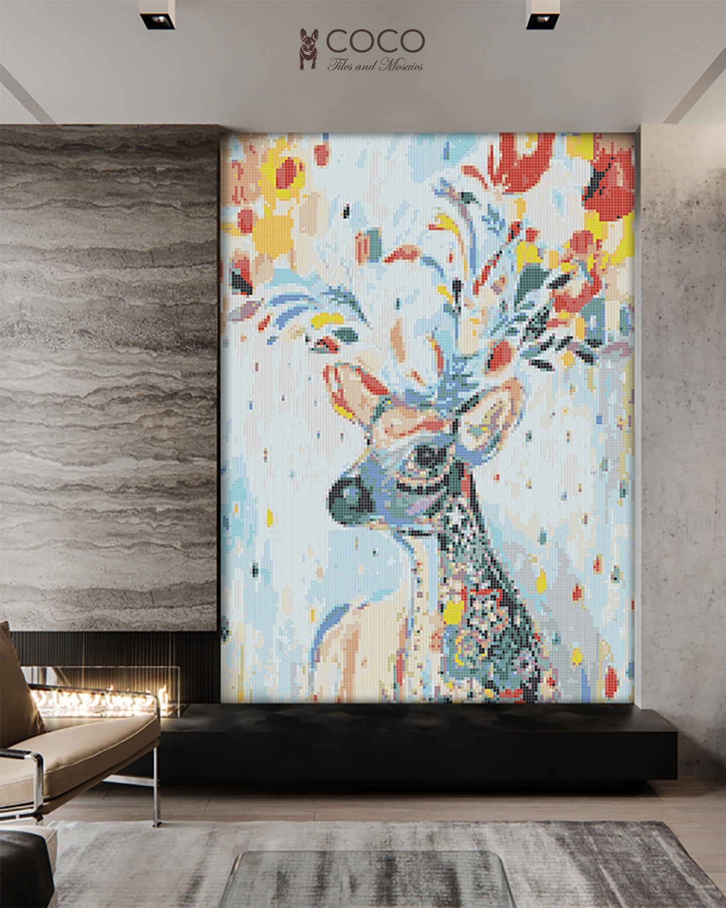 Artistic Mosaic - Fantasy Deer - Wish Maker