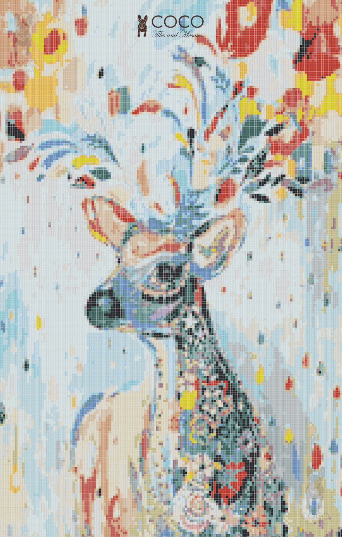 Artistic Mosaic - Fantasy Deer - Wish Maker