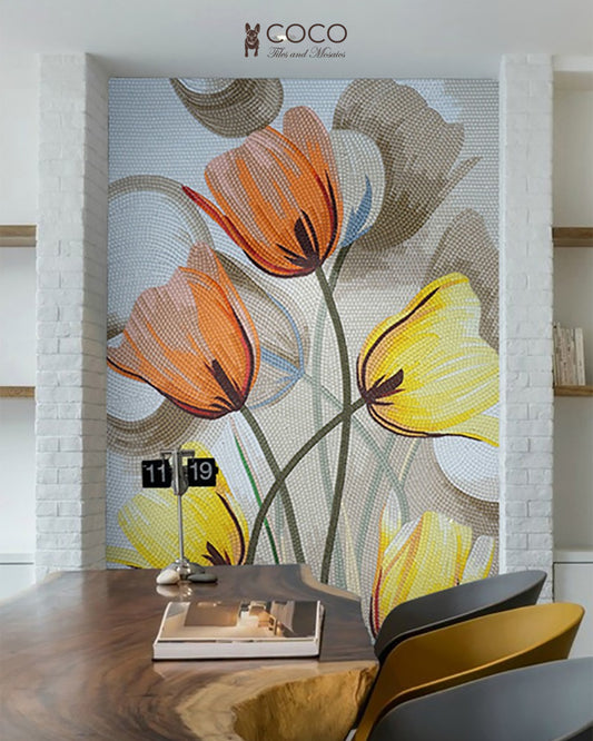 Artistic Mosaic - Giant Flowers - Crocus