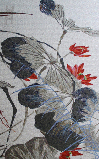 Artistic Mosaic - Botanical Fantasy - Ethereal Lotus