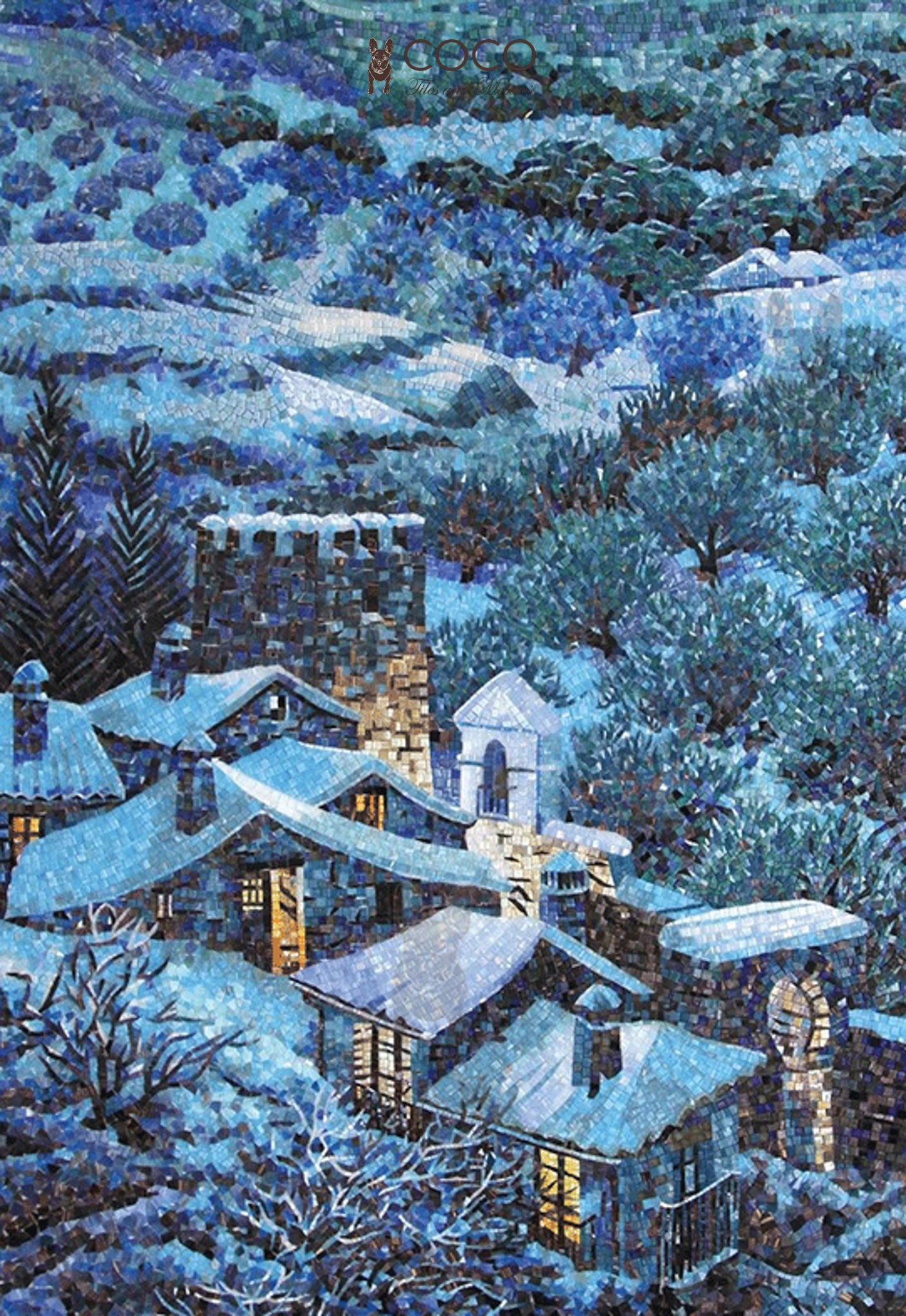 Artistic Mosaic - Winter Village