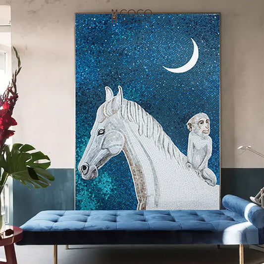 Artistic Mosaic - Horse & Monkey