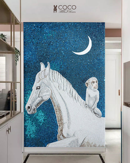 Artistic Mosaic - Horse & Monkey