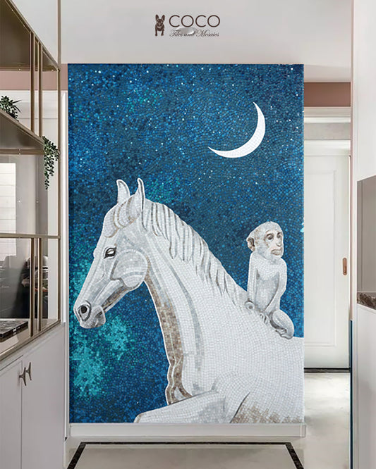 Artistic Mosaic - Horse & Monkey