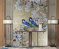 Artistic Mosaic - Blue Birds and Flower Tree