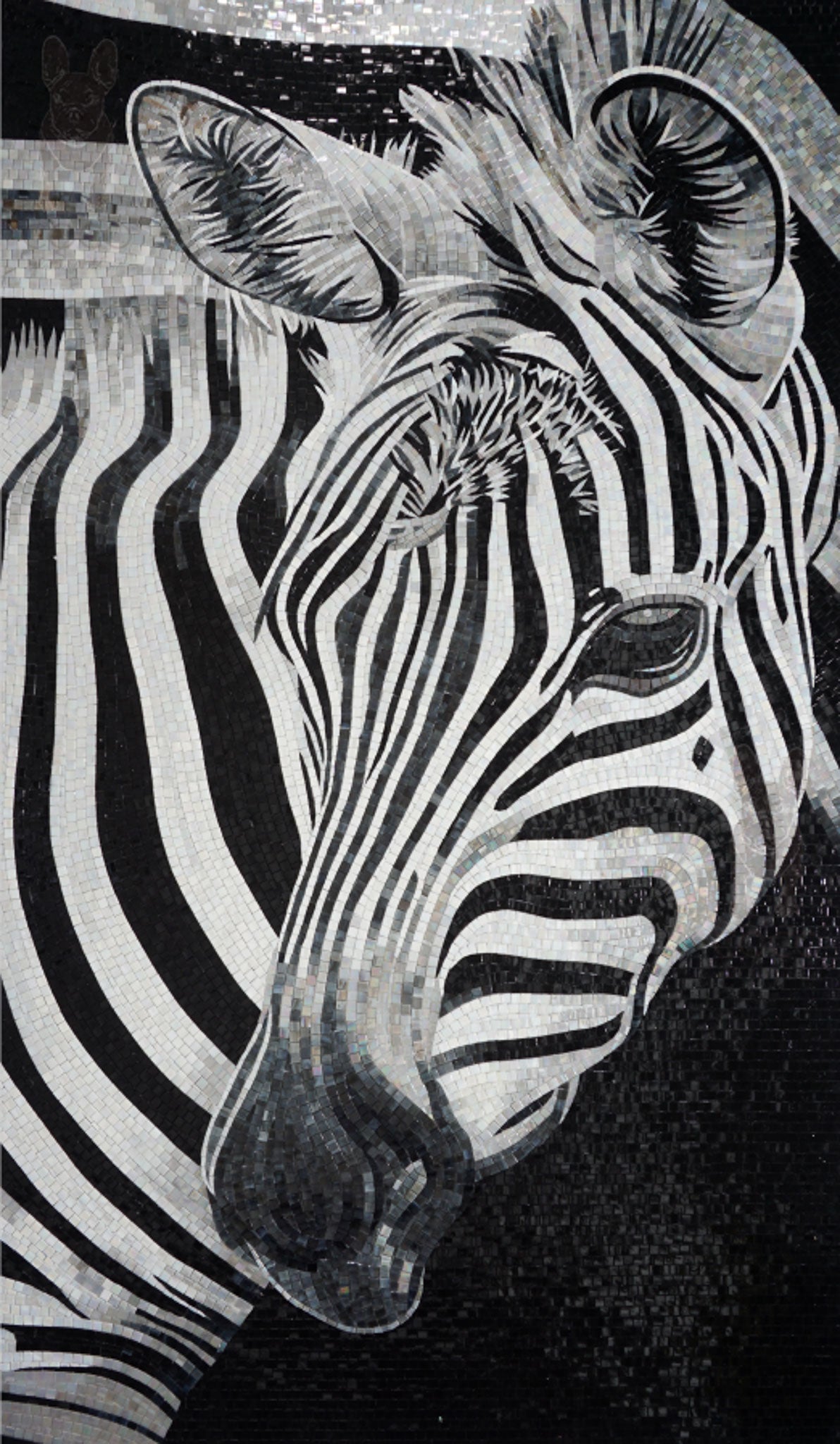 Artistic Mosaic - Striking Zebra