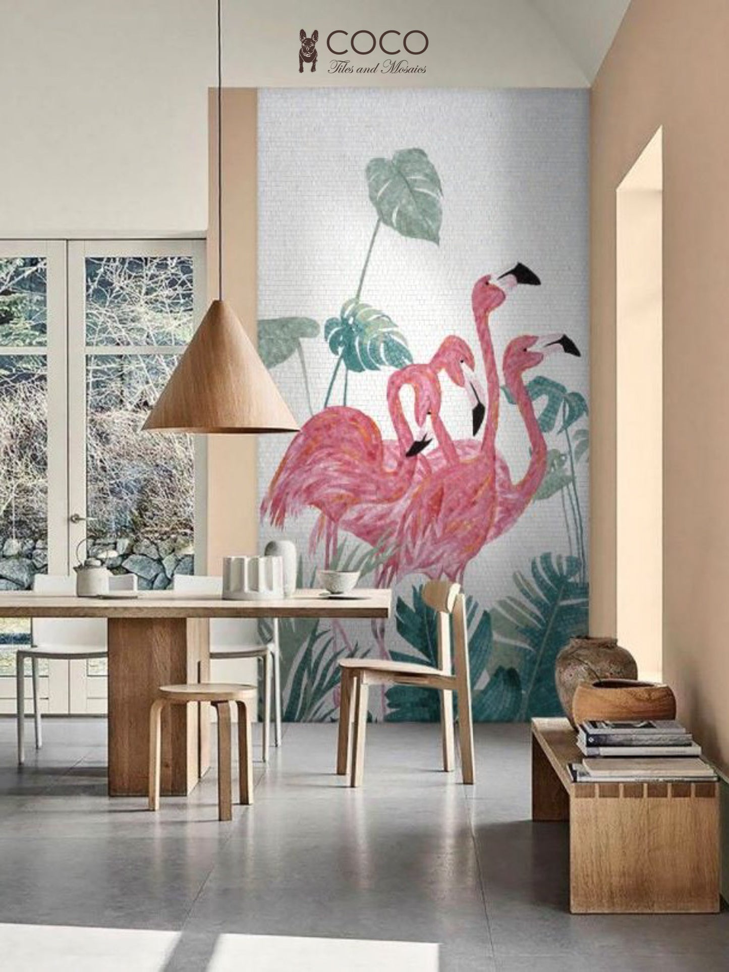Artistic Mosaic - Flamingo Dance