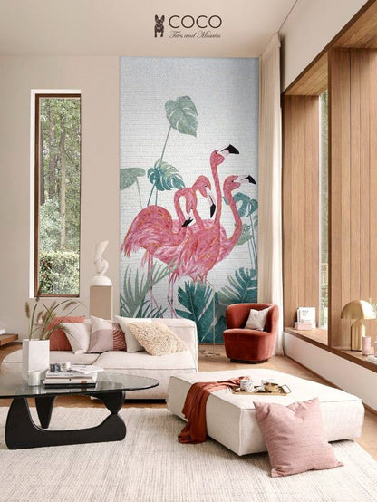 Artistic Mosaic - Flamingo Dance